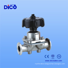 Stainless Steel Food End Diaphragm Valve with Clamp End